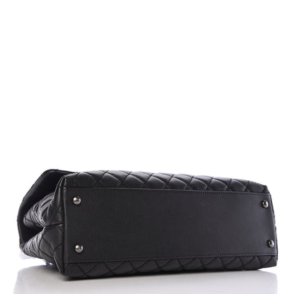 Chanel Caviar Quilted Medium Coco Handle Flap Black 4 of 10