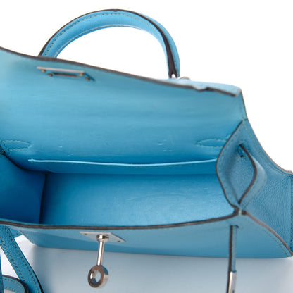 Hermes Chevre Mysore Mini Kelly Sellier 20 Celeste 5 of 10