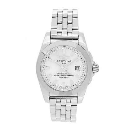 Breitling Stainless Steel Mother of Pearl 29mm Galactic Quartz Watch White W72848 1 of 5