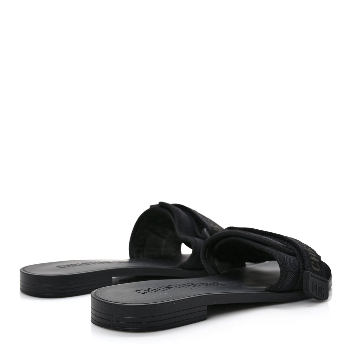 Christian Dior Technical Stretch Fabric Camouflage Dio(r)evolution Slide Sandals 39 Black Military 4 of 8