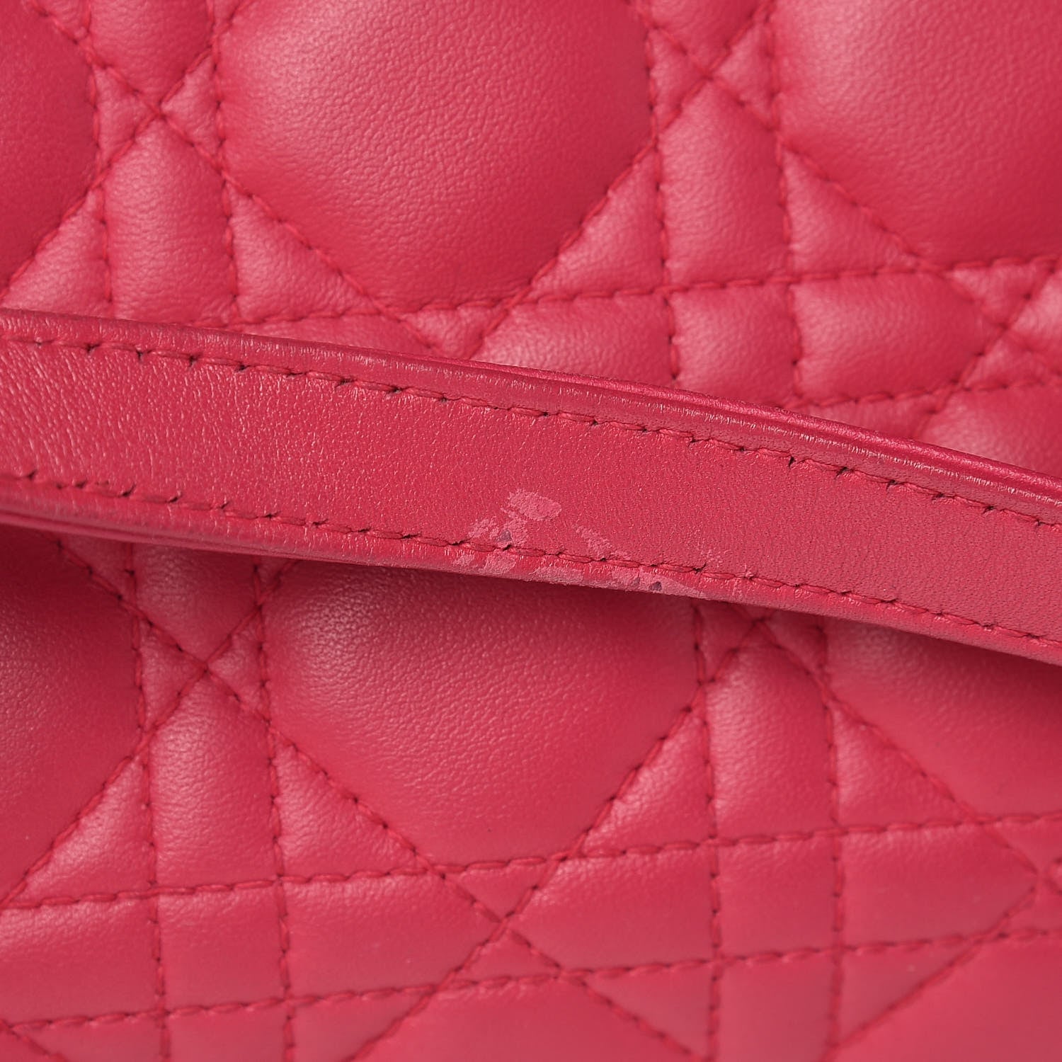 Christian Dior Lambskin Cannage Large Lady Dior Fuchsia 27 of 29