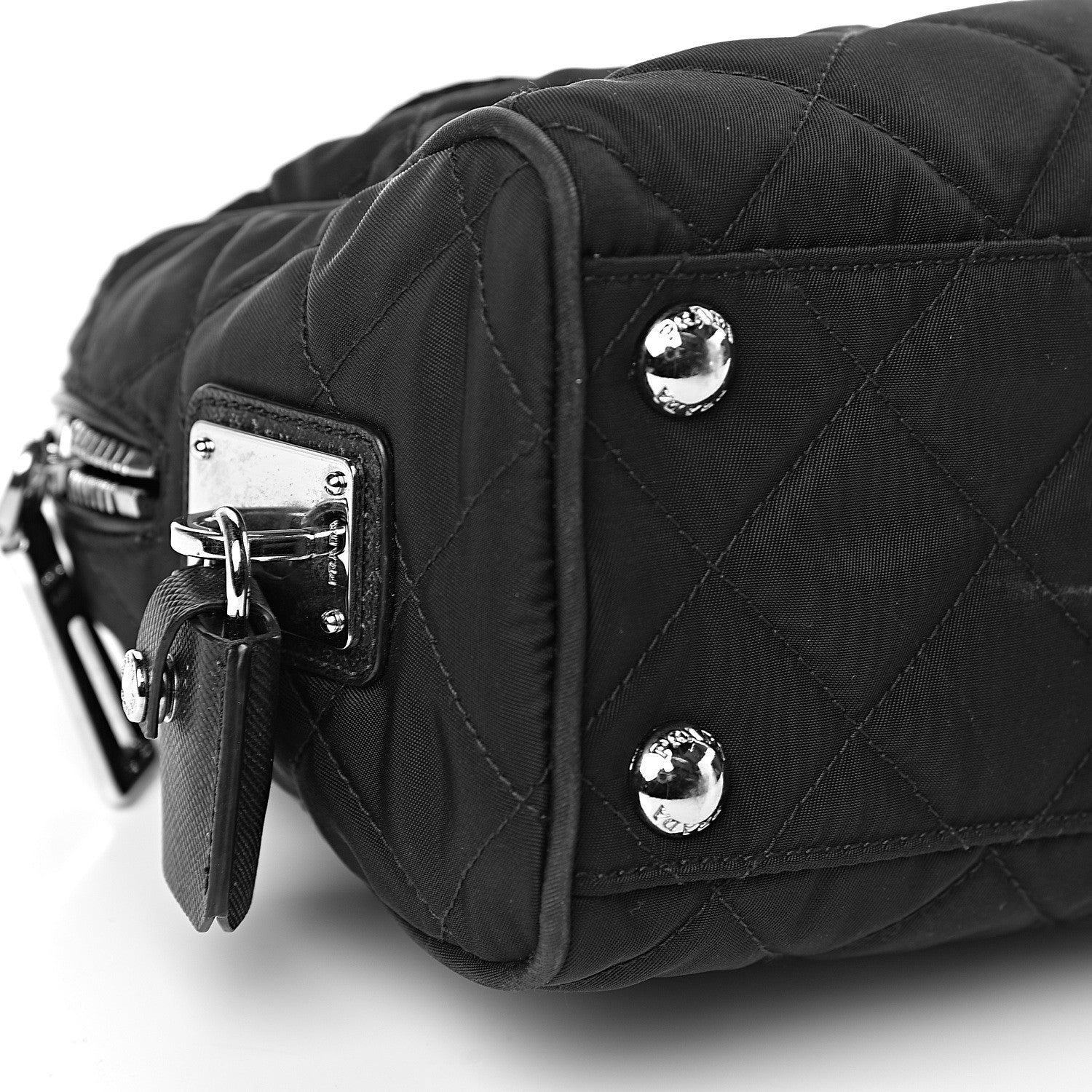 Prada Nylon Tessuto Impuntu Quilted Flap Black 8 of 11
