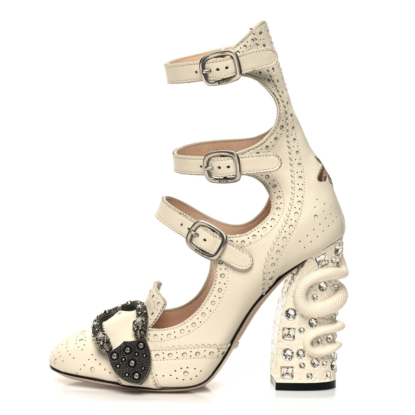 Calfskin Queercore Mid Calf Loafer Pumps 36.5 White