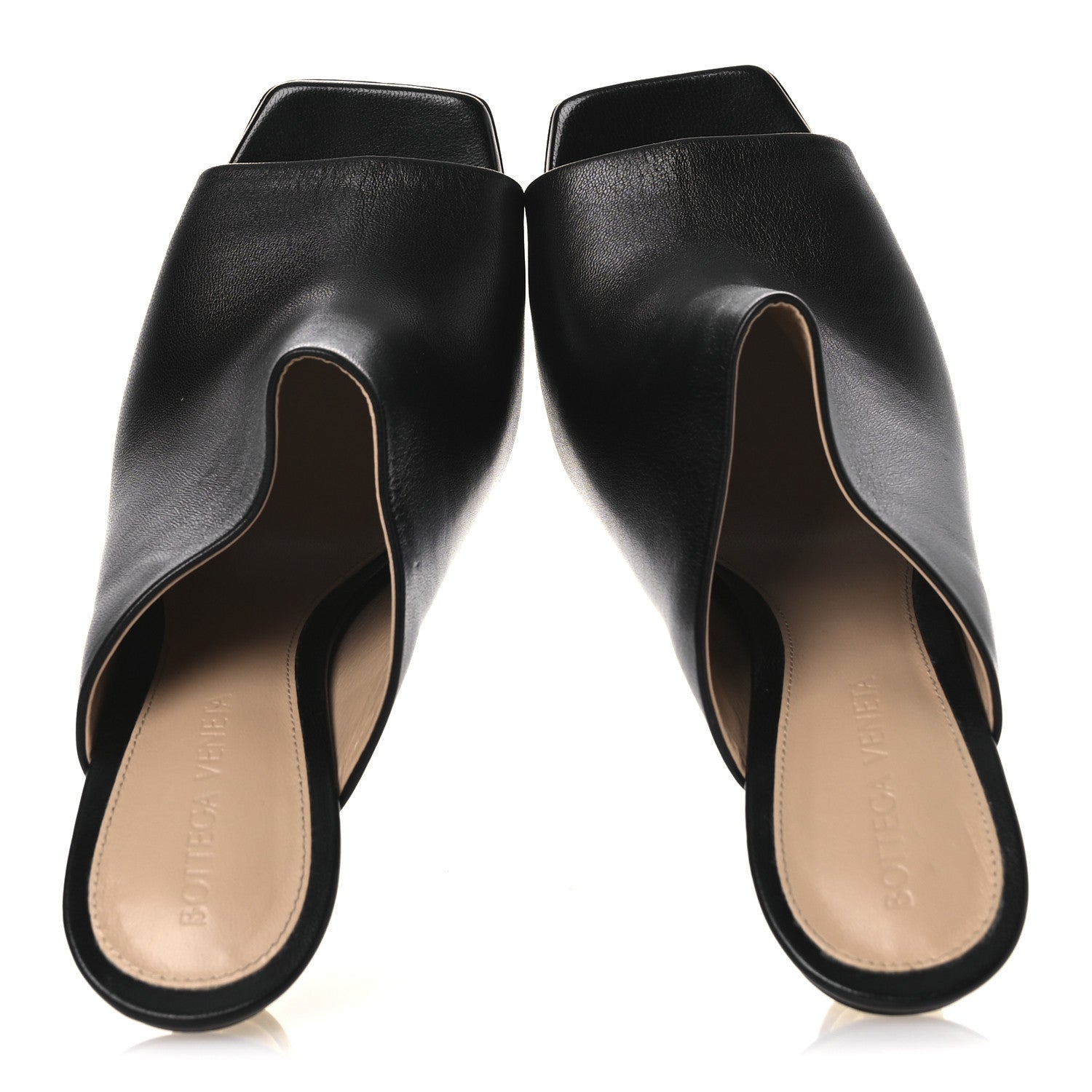 Bottega Veneta Lambskin Knot Mule Sandals 37 Black 1763736