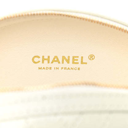 Chanel Embroidered Lambskin Chevron Quilted La Pausa Evening Bag White 6 of 10