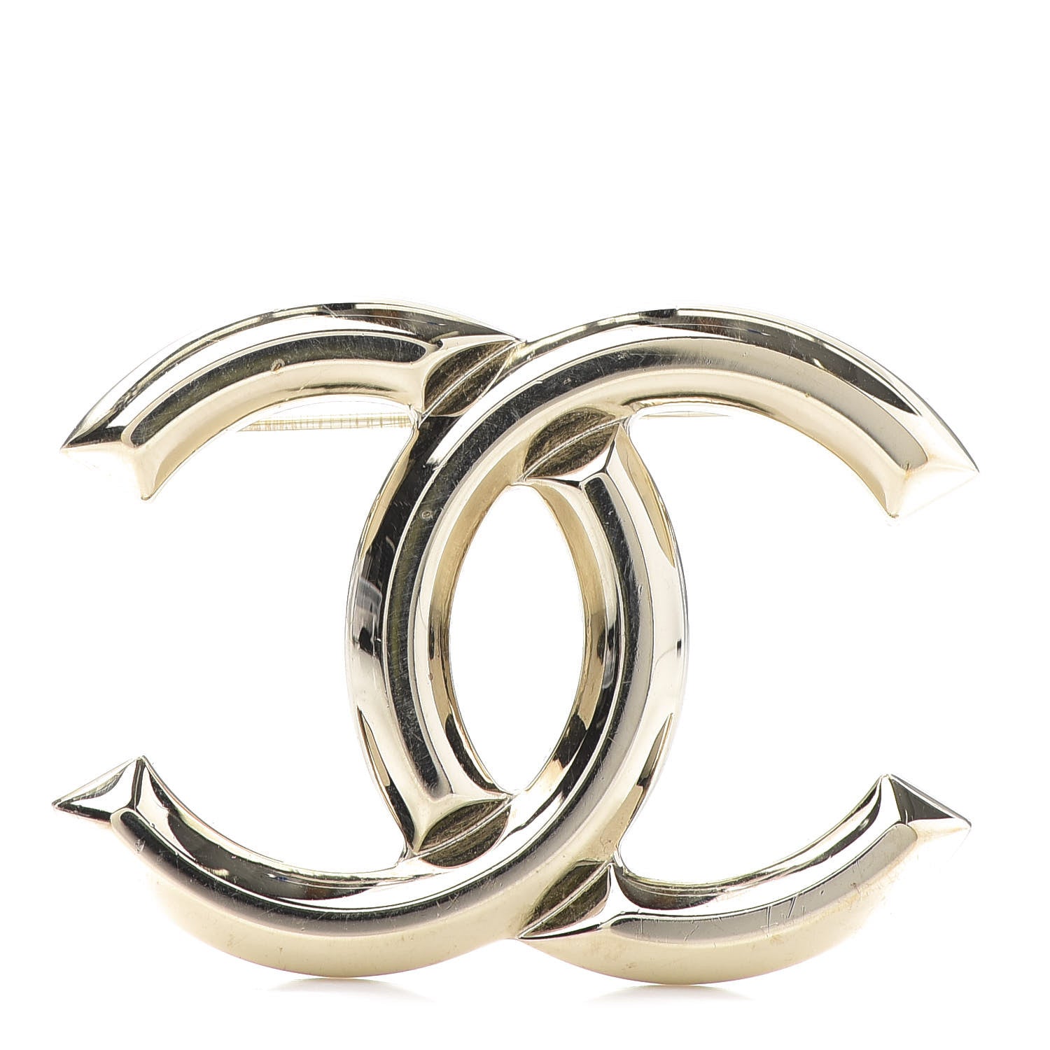 Chanel Metal CC Brooch Light Gold 1 of 4