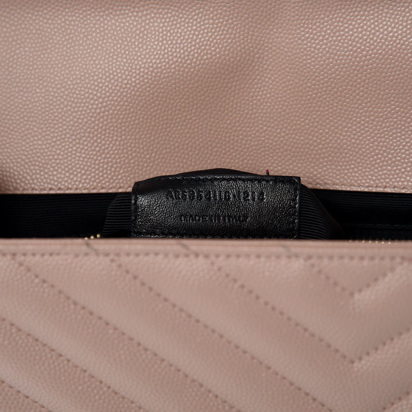 Grain De Poudre Matelasse Chevron Large Monogram Satchel Nude Powder