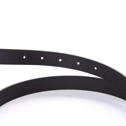 Gucci Calfskin Pearl Double G 20mm Belt 85 34 Black Cream 4 of 6