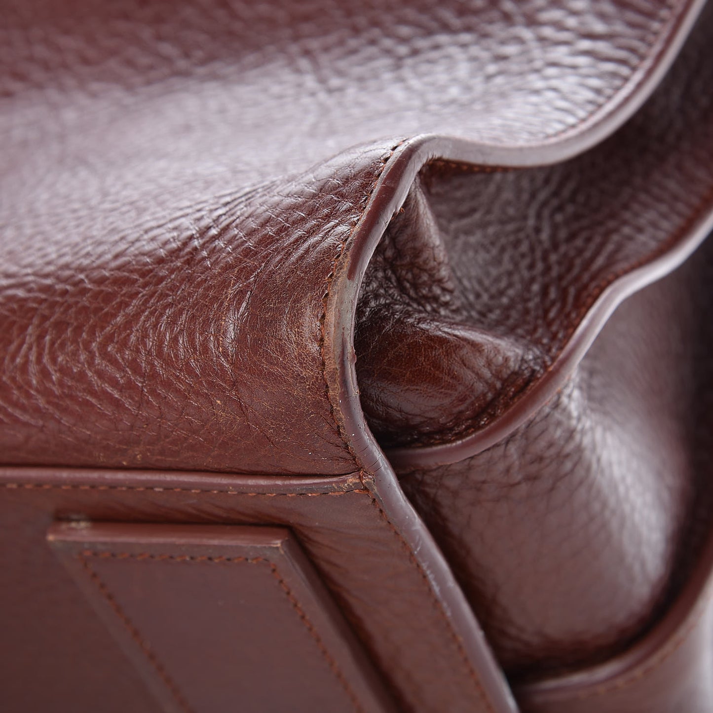 Grained Calfskin Medium Supple Sac De Jour Dark Brown
