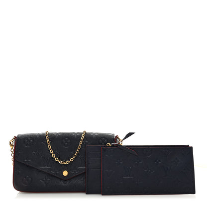 Louis Vuitton Empreinte Pochette Felicie Chain Wallet Marine Rouge 1 of 9
