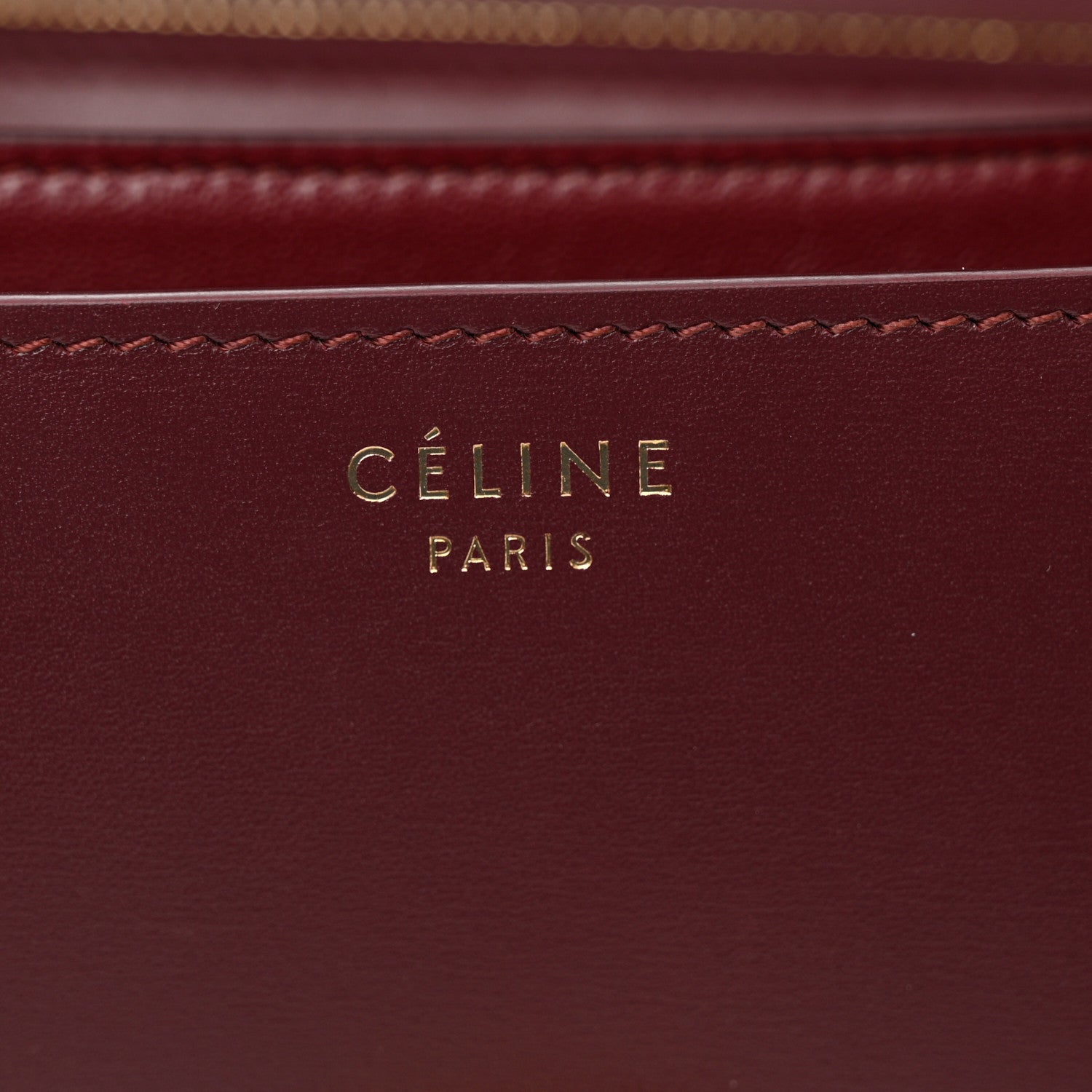 Celine Box Calfskin Medium Classic Box Flap Bag Burgundy 7 of 14