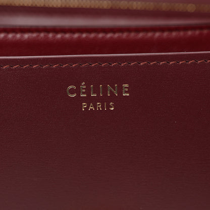 Celine Box Calfskin Medium Classic Box Flap Bag Burgundy 7 of 14