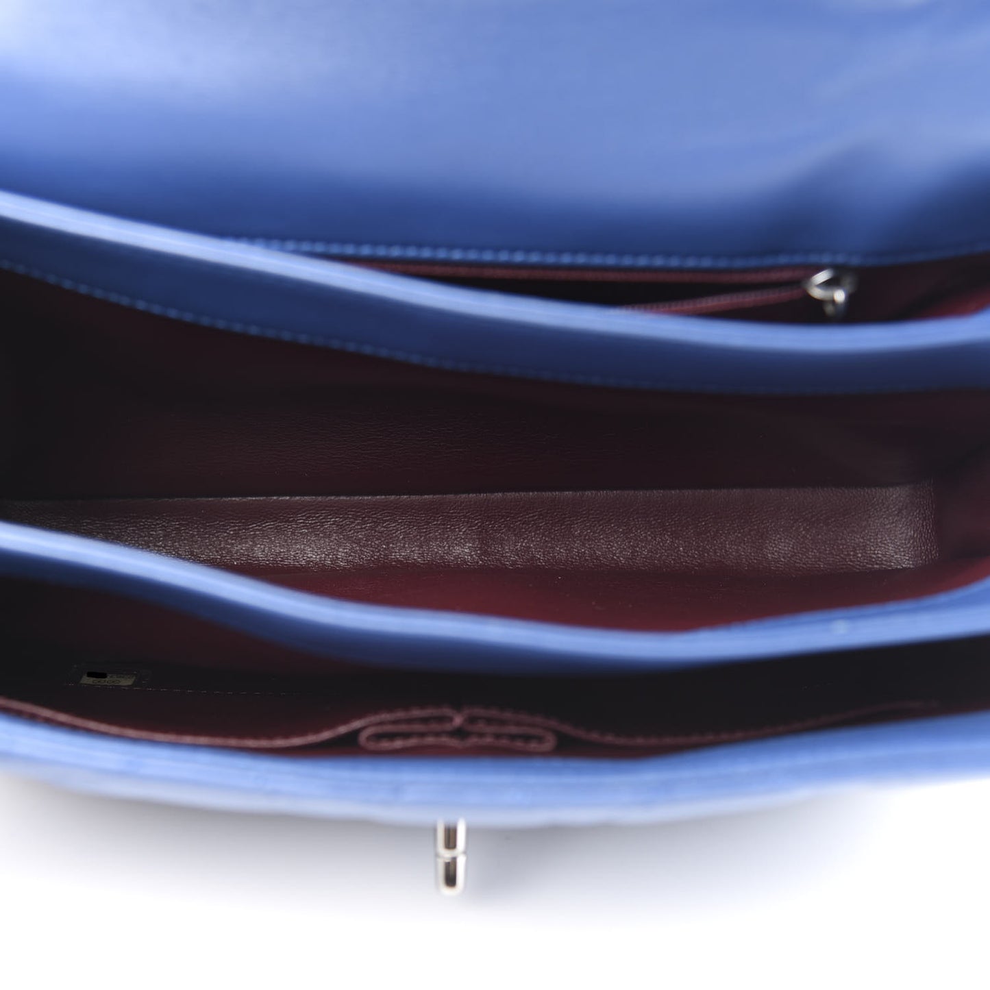 Lambskin Quilted Medium Trendy CC Flap Dual Handle Blue