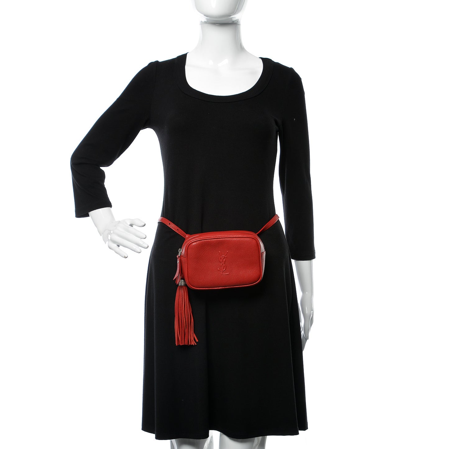 Lambskin Monogram Lou Belt Bag Red