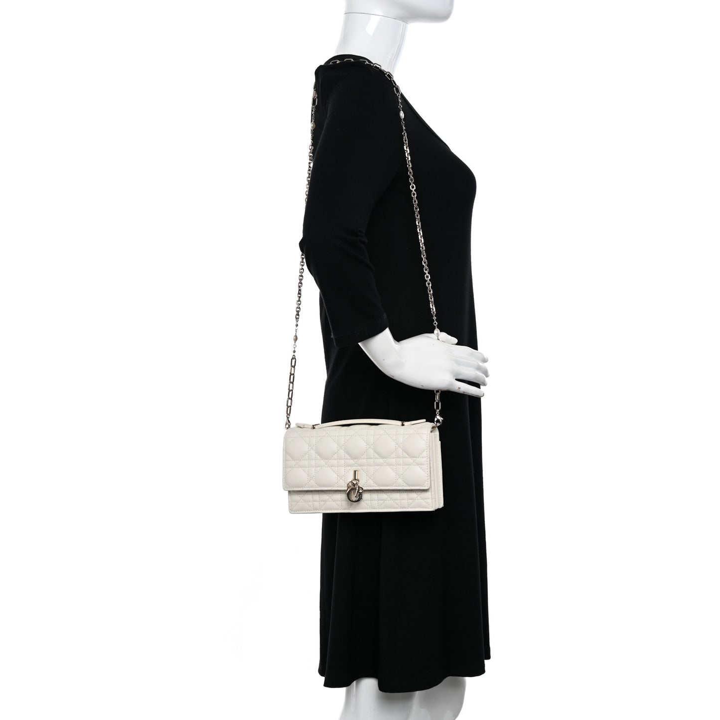 Lambskin Cannage Mini My Dior Bag Latte