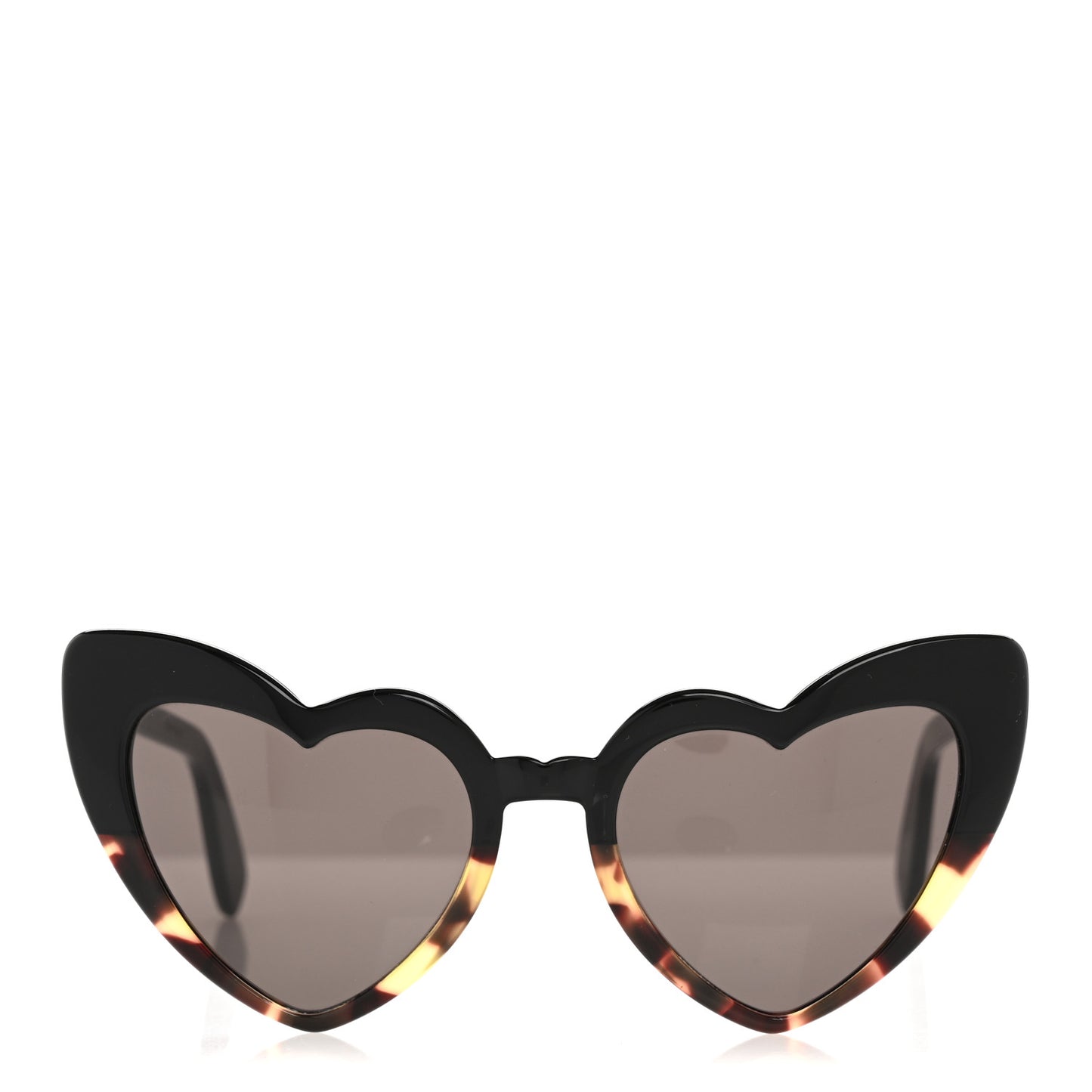 Acetate Heart Frame Loulou SL181 Sunglasses Black White Havana