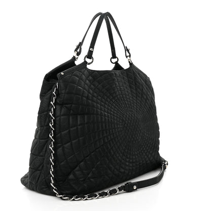 Chanel Iridescent Calfskin Large Sea Hit Tote Black 3 of 12