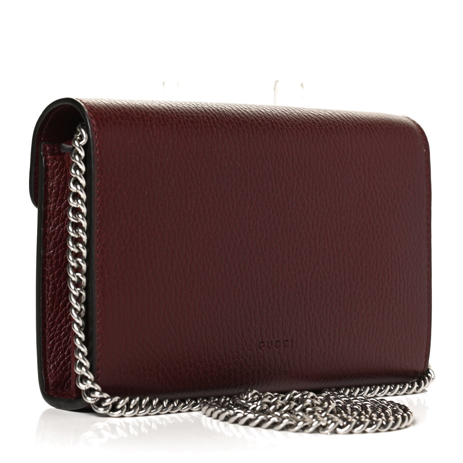 Gucci Dollar Calfskin Crystal Mini Dionysus Chain Wallet Vintage Bordeaux 3 of 10