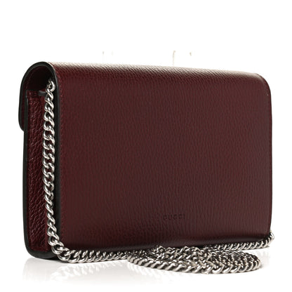 Gucci Dollar Calfskin Crystal Mini Dionysus Chain Wallet Vintage Bordeaux 3 of 10