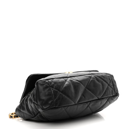 Chanel Lambskin Quilted Maxi Chanel 19 Flap Black 4 of 10