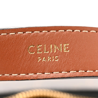 Celine Triomphe Canvas Calfskin Ava Shoulder Bag Tan 6 of 11