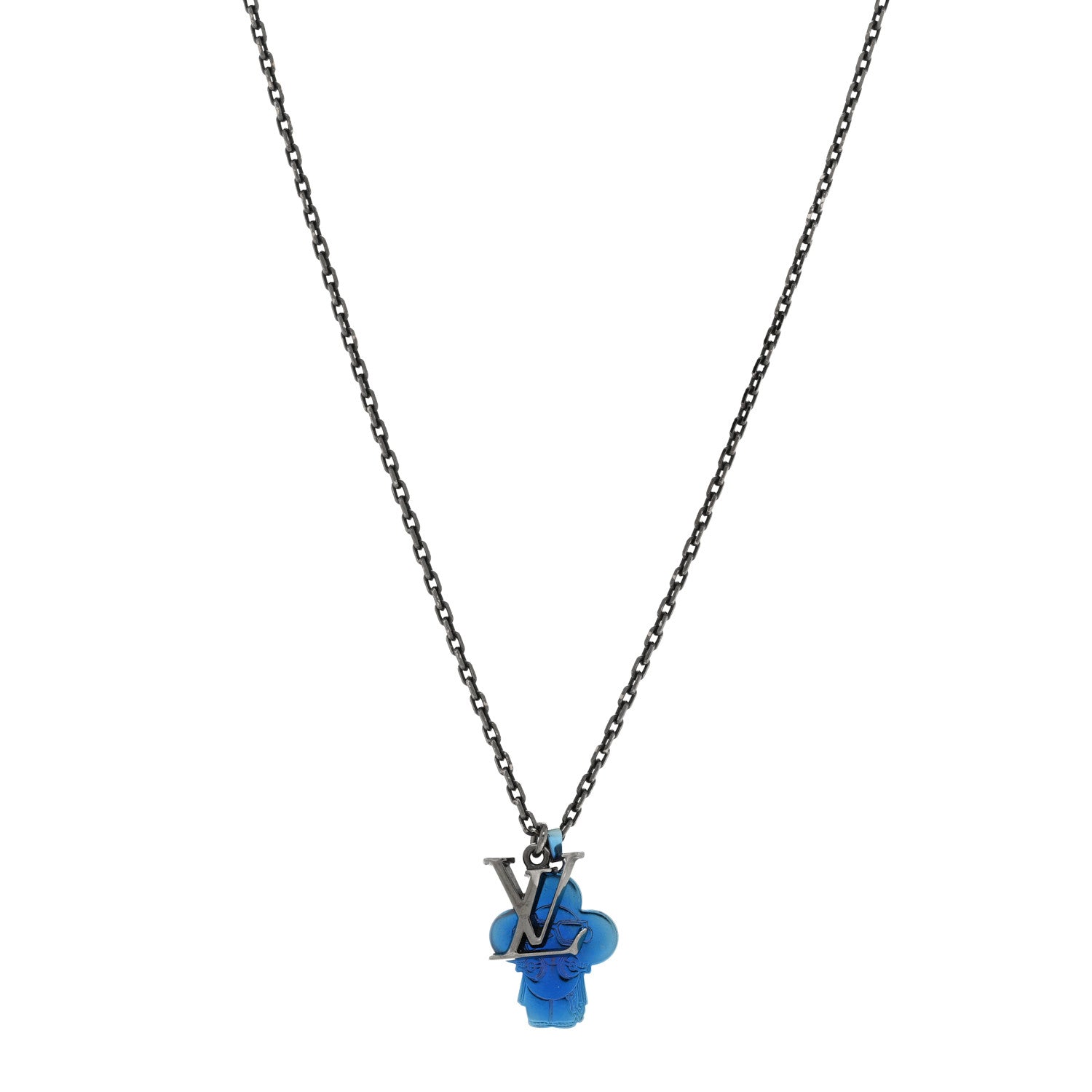 Louis Vuitton Sound DJ Vivienne Pendant Necklace Blue 1 of 10