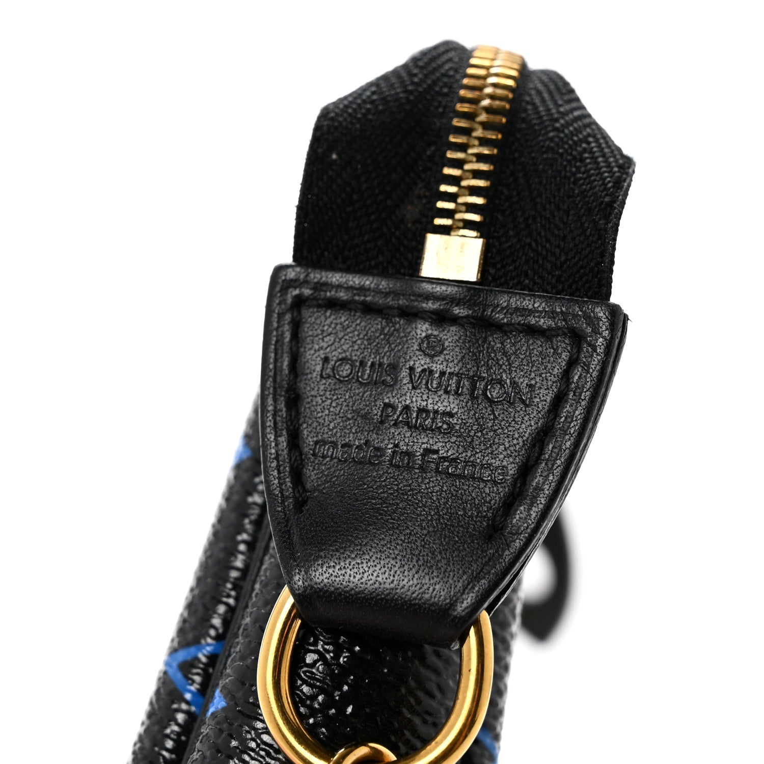 Louis Vuitton Colored Monogram Mini Pochette Accessories Blue Black 6 of 10