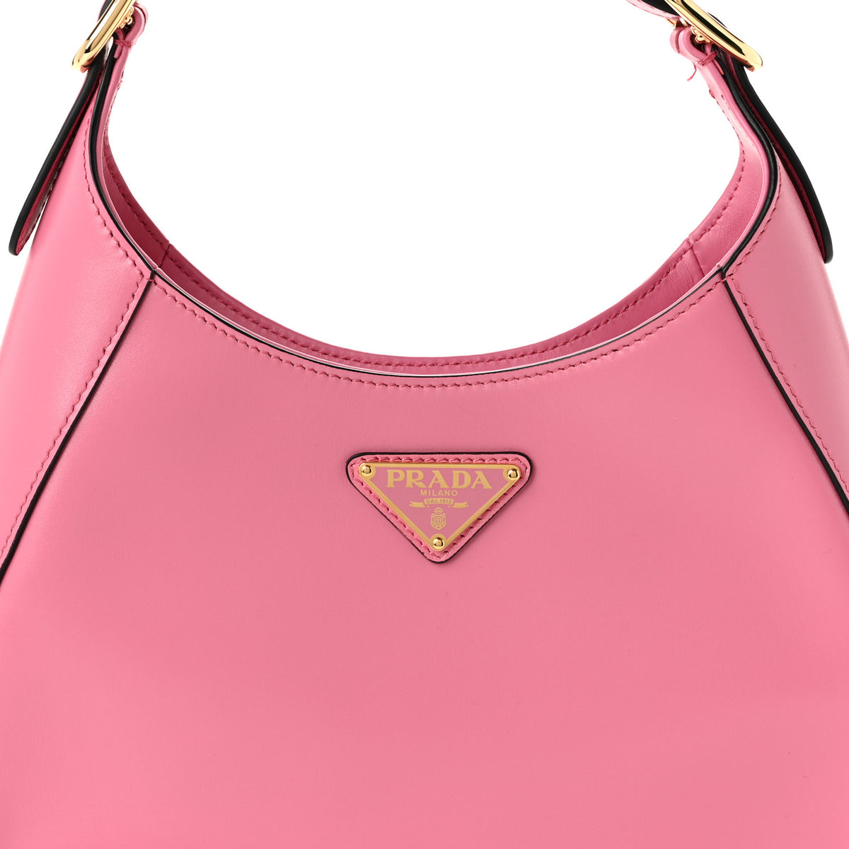 Prada Brushed Calfskin Cleo Adjustable Strap Shoulder Bag Pink 7 of 10
