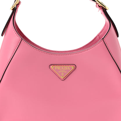 Prada Brushed Calfskin Cleo Adjustable Strap Shoulder Bag Pink 7 of 10