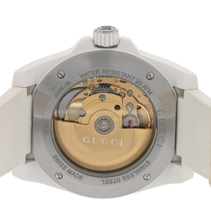 Gucci Stainless Steel Rubber 40mm Dive Quartz Watch White 4 of 5