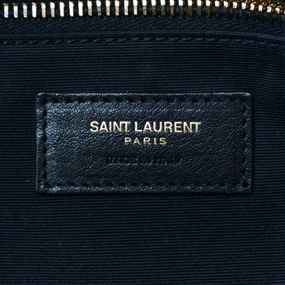 Saint Laurent Canvas Calfskin Leopard Print Rive Gauche Noe Tote Natural Black 5 of 8