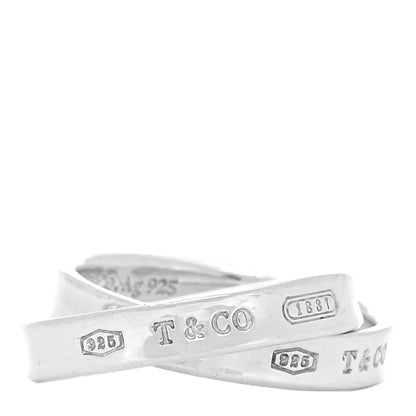 Tiffany Sterling Silver 1837 Interlocking Ring 52 6 1 of 5