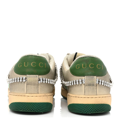 Gucci Nubuck Calfskin Web Removable Crystals Screener Sneakers 40 Dusty Milk New Mystic White 4 of 15