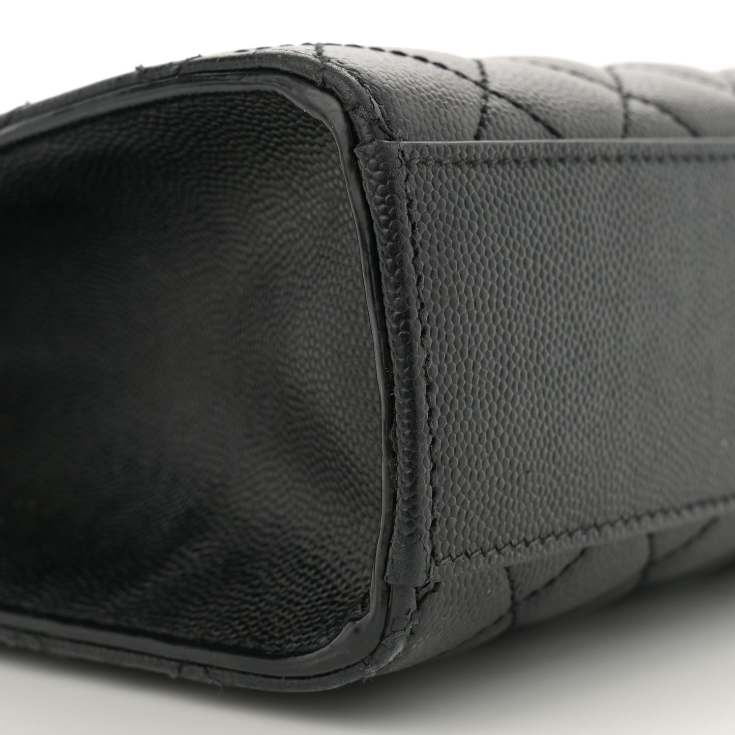 Grain De Poudre Large Tri-Quilt Monogram Satchel Black