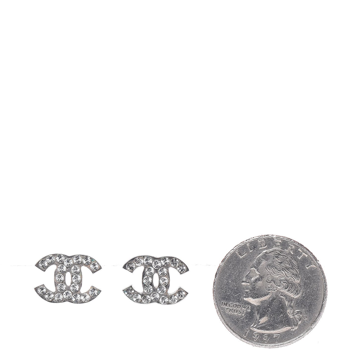 Crystal Mini Timeless CC Earrings Silver