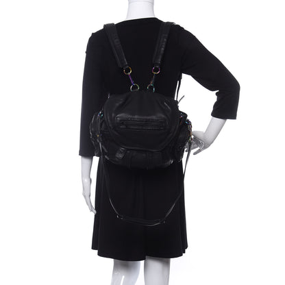 Alexander Wang Lambskin Mini Marti Backpack Washed Black Rhodium Hardware 2 of 9