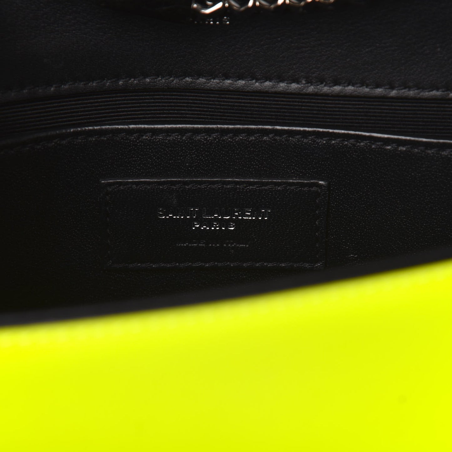 Patent Grain de Poudre Small Monogram Kate Satchel Neon Yellow
