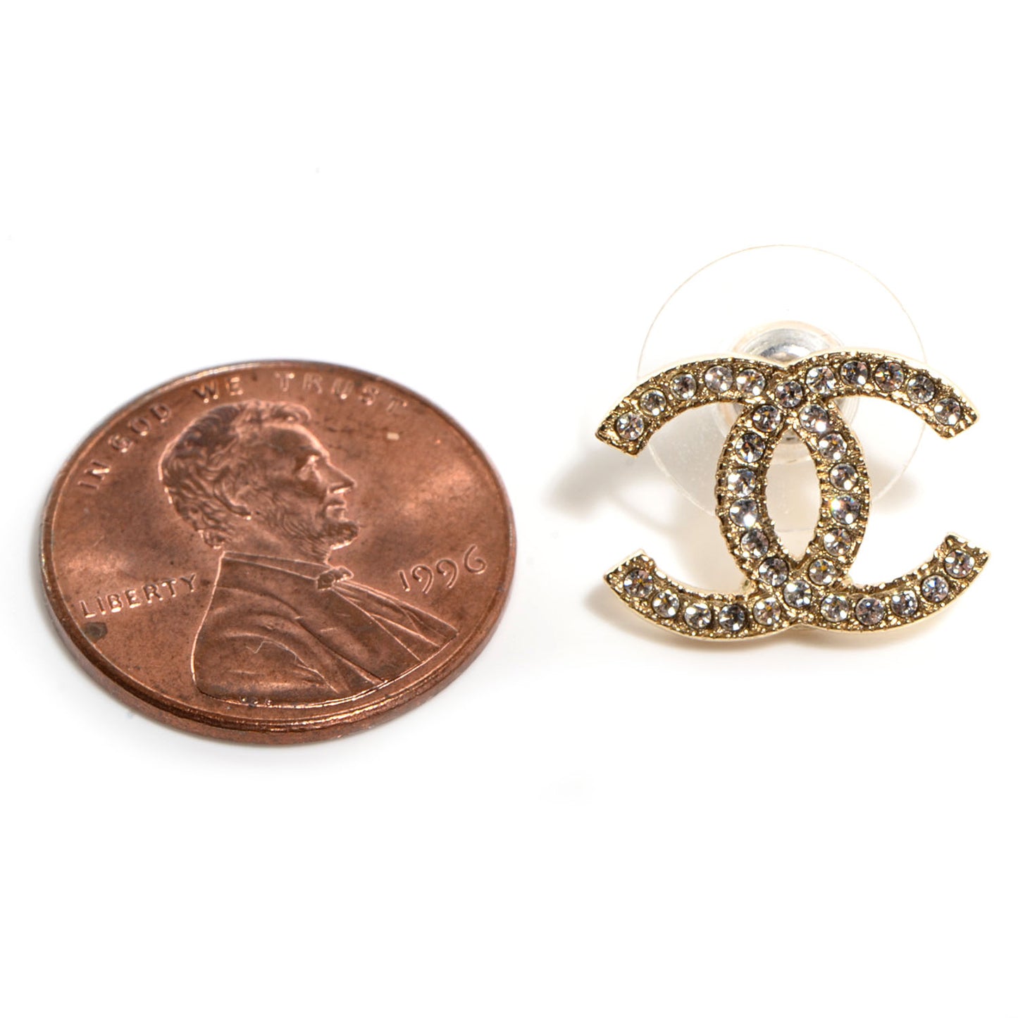 Crystal CC Earrings Gold