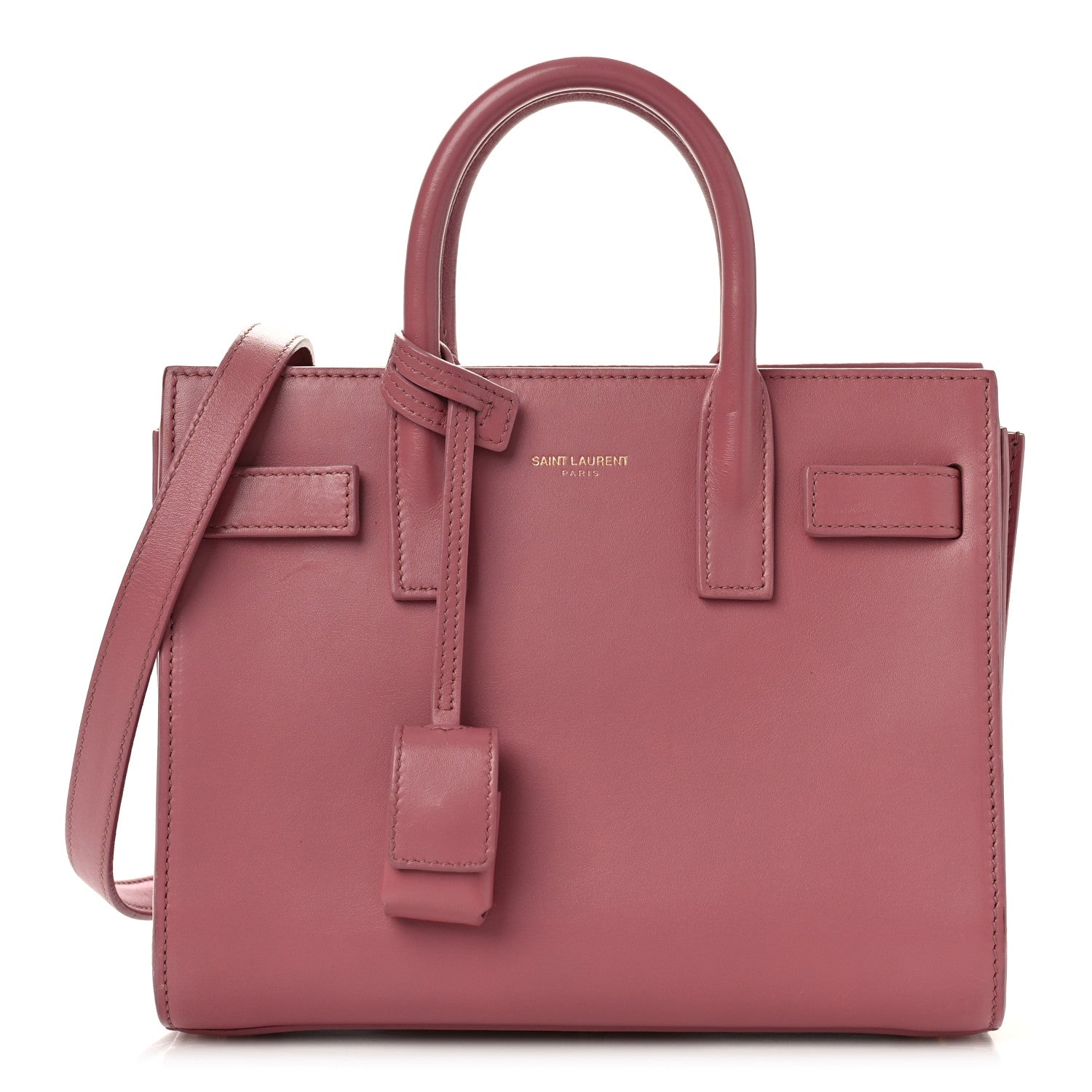 Saint Laurent Calfskin Nano Sac De Jour Rose Dark 1 of 9