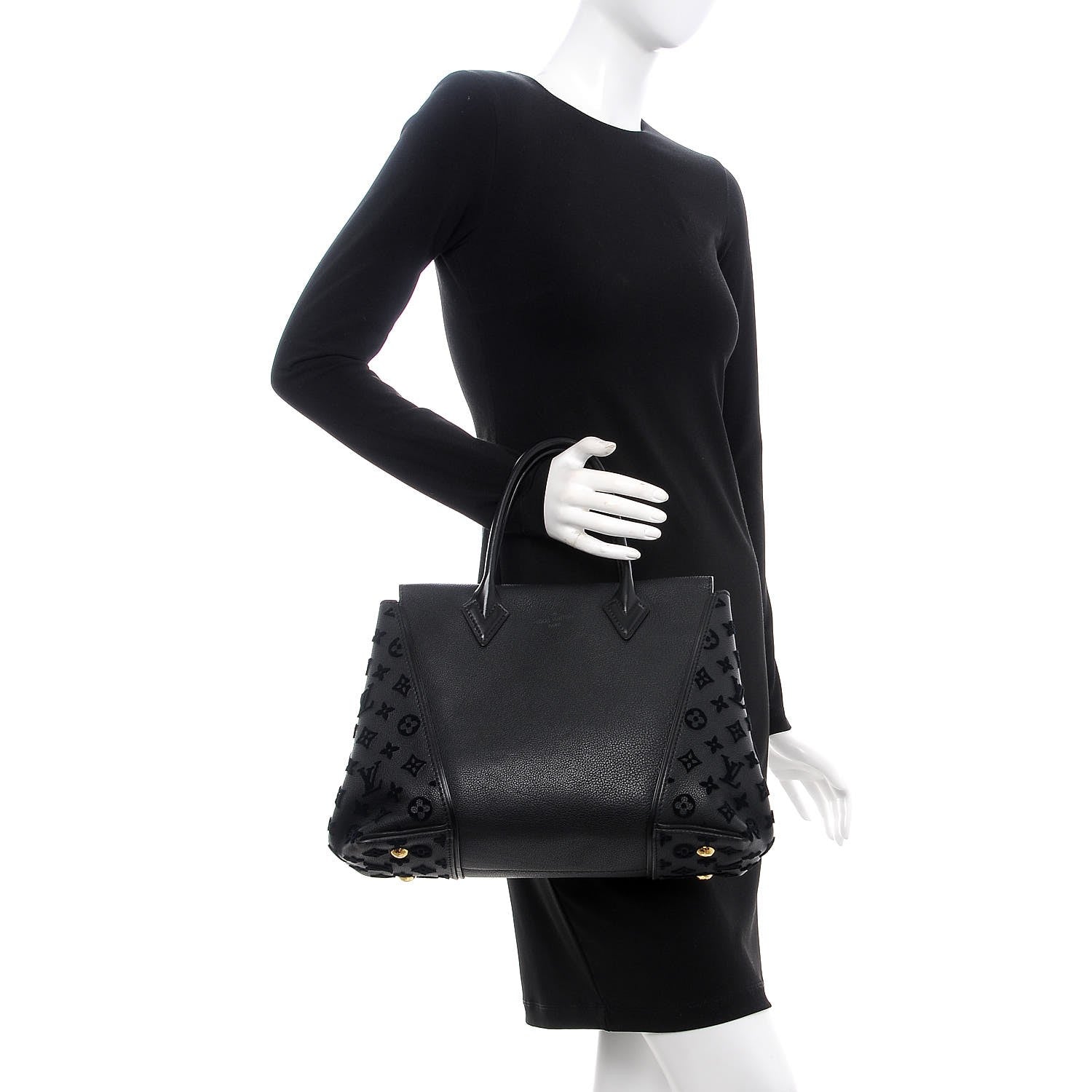 Louis Vuitton Veau Cachemire Tote W PM Black 2 of 8