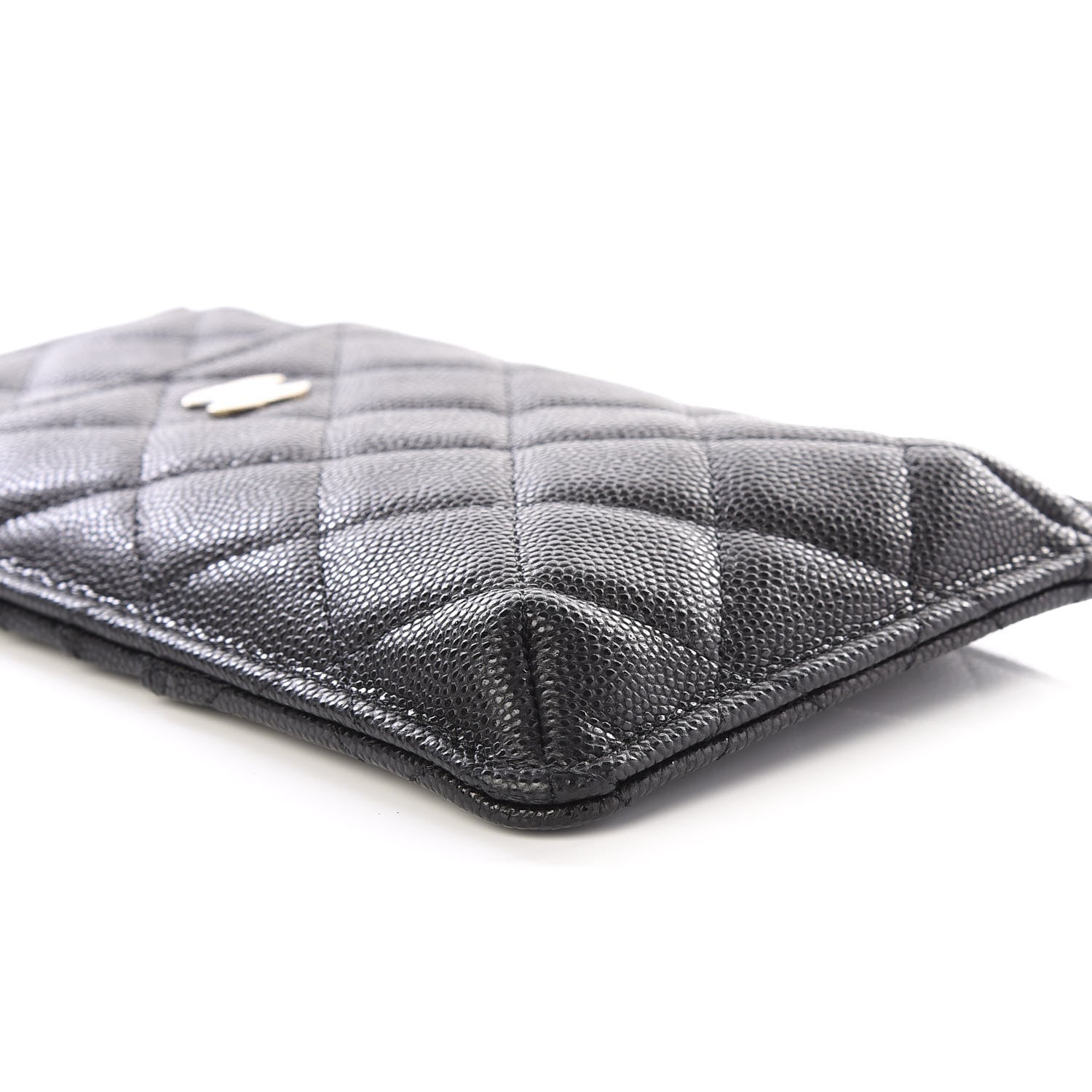 Chanel Caviar Quilted Classic Flat Wallet Pouch Black 5 of 10