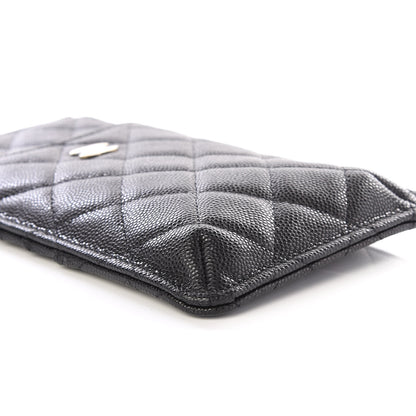 Chanel Caviar Quilted Classic Flat Wallet Pouch Black 5 of 10