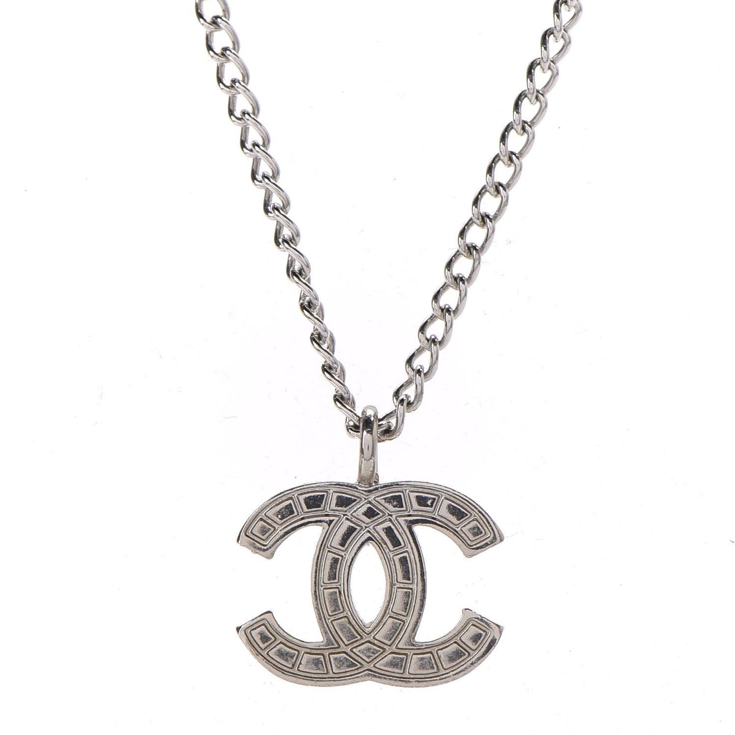 CC Pendant Necklace Silver