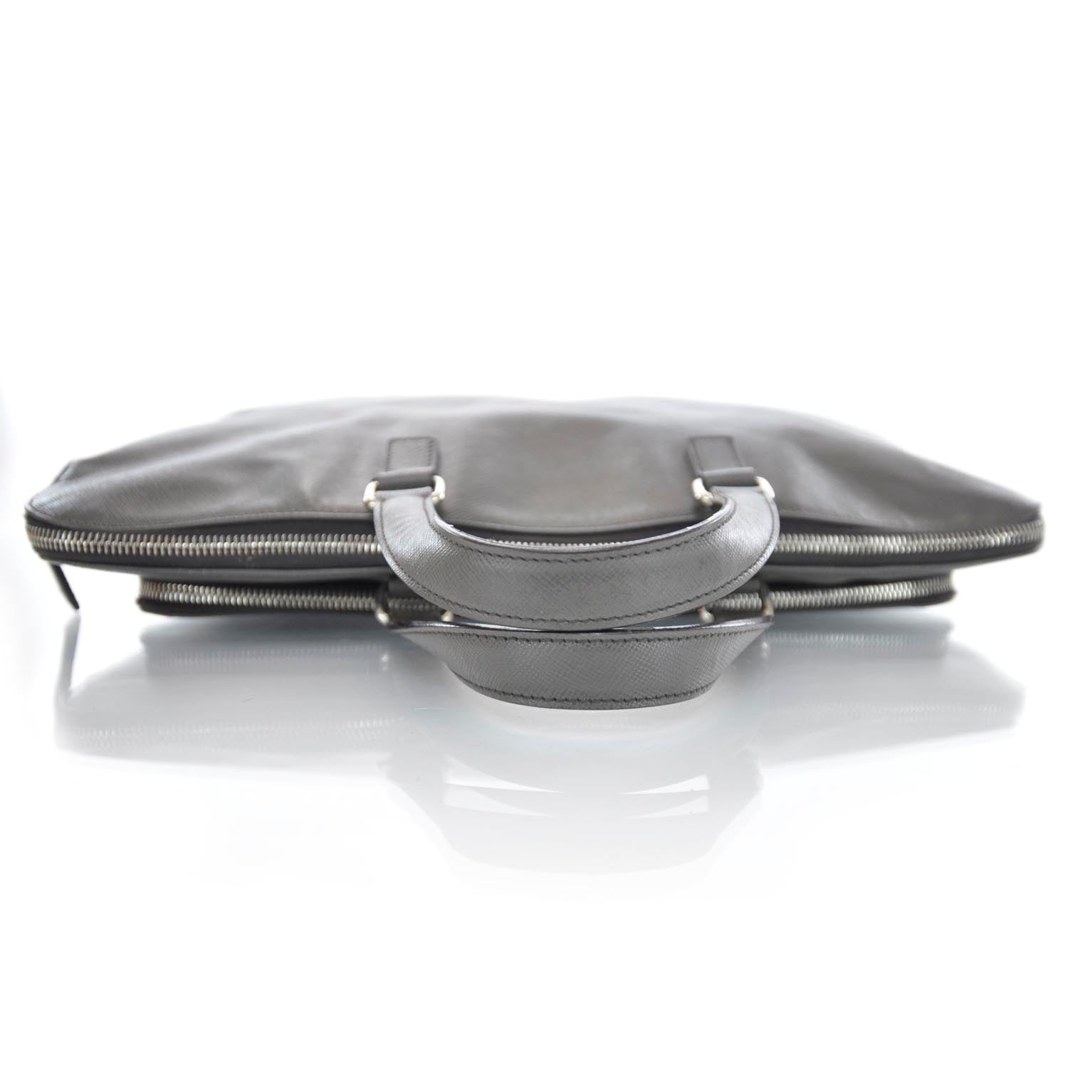 Prada Saffiano Briefcase Grey 4 of 11