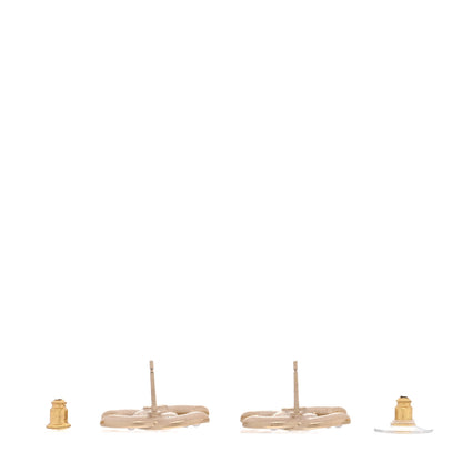 Chanel Crystal Pearl CC Star Heart Earrings Gold 3 of 5