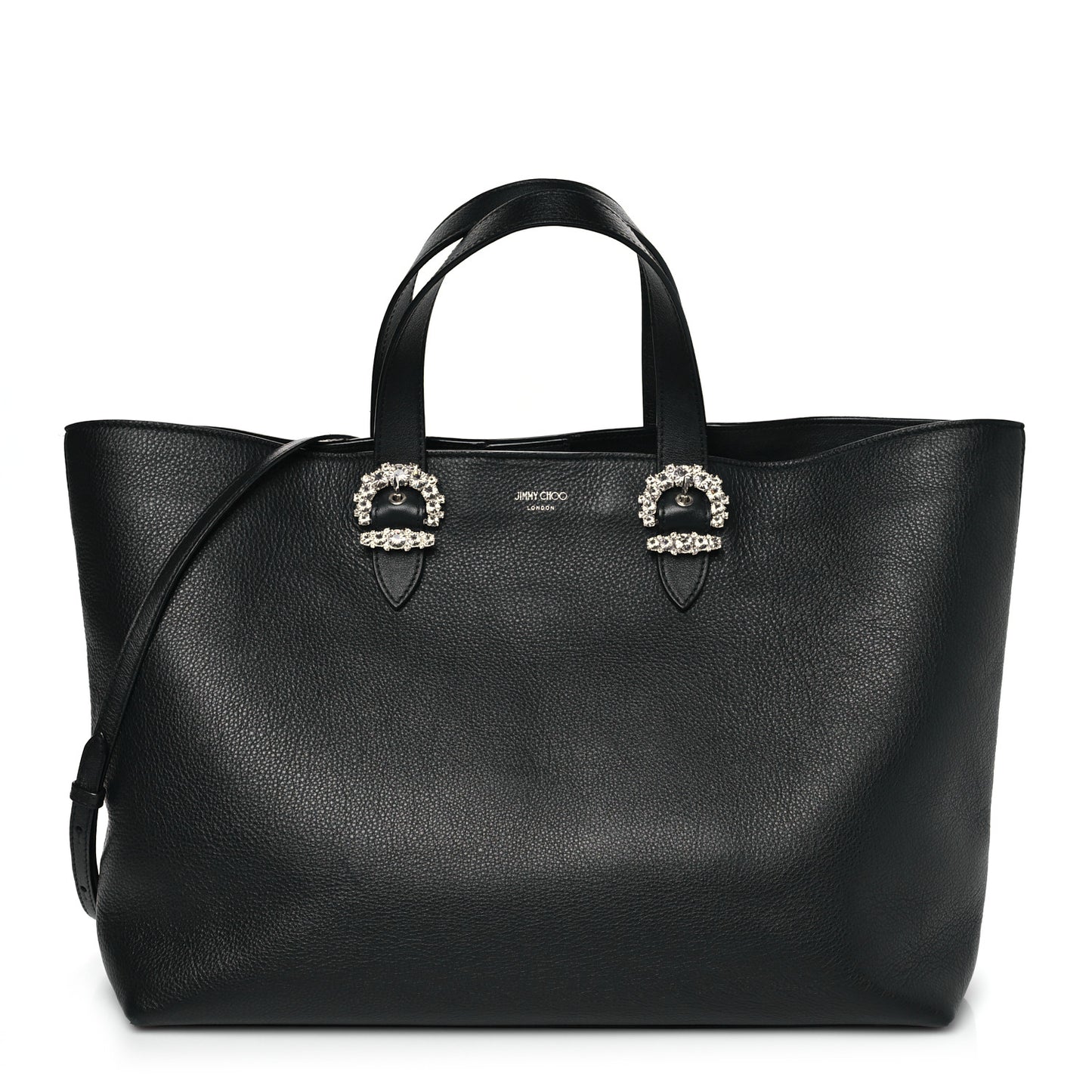 Calfskin Crystal Cheri Tote Black