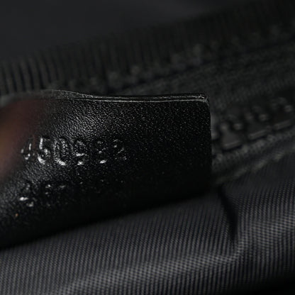 Gucci Techno Canvas Web L'Aveugle Par Amour Embroidered Double Buckle Backpack Black 7 of 11