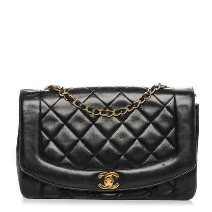 Chanel Lambskin Quilted Medium Single Flap Black 1 of 8