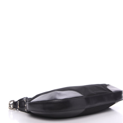Prada Tessuto Nylon Calfskin Chain Shoulder Bag Black 3 of 11