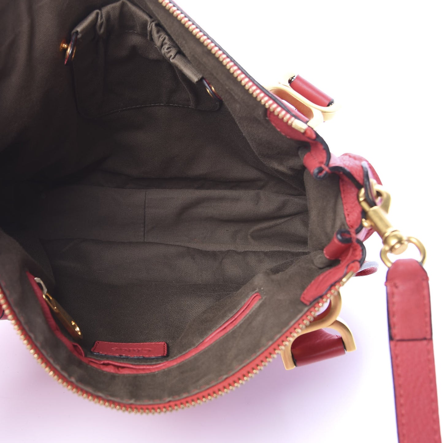 Calfskin Medium Marcie Satchel Red